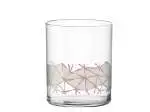 12x Bicchieri In Vetro Decorazione Intrecci Rosa Cl28