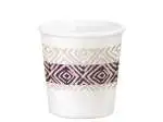 12x Bicchieri Caffeino In Vetro Opale Decoro Trama Viola Cl 9,5