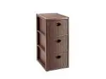 Cassettiera 3 Cassetti Elegance Rattan In Polipropilene Tortora Cm 39X37X60 H