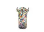 Vaso veneziano in vetro smerlato della marca H&H di cm 25