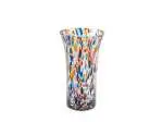 Vaso veneziano in vetro smerlato della marca H&H di cm 21