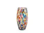 Vaso veneziano in vetro bombato della marca H&H di cm 20
