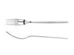 12x Forchette Da Tavola Stile In Acciaio Inox, Argento