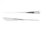 12x Coltelli Per Frutta Audrey Con Lama Perpendicolare Al Manico In Inox, Argento
