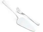 12x Forchettine Da Dolce America In Acciaio Inox, Argento