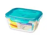 Frigoverre Rettangolare Alta Evolution In Vetro Trasparente, Coperchio  Plastica Cm 23X18