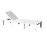 Lettino Haiti Modulabile In Polipropilene Bianco Senza Cuscino
