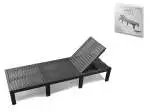 Lettino Haiti Modulabile In Polipropilene Antracite Senza Cuscino