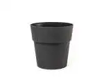 Vaso In Plastica Ethica Con Riserva Acqua, 25Cm, Grafite