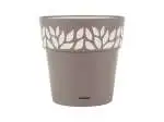 Vaso Cloe Con Riserva In Polipropilene, 15Cm, Tortora