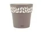 Vaso Cloe Con Riserva In Polipropilene, 20Cm, Tortora