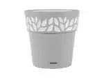 Vaso Cloe Con Riserva In Polipropilene, 15Cm, Grigio