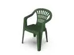 4x Poltrona In Plastica Monoblocco Lyra Verde, 56X54X80Cm