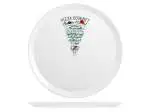 Piatto In Vetro Opale Ronda Pizza Decoro 'Fetta' 33,5Cm, Multicolore