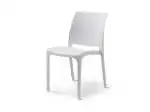 4x Sedia Volga In Polipropilene Bianca 46X54X80Cm