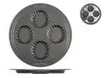 Guardini Stampo Crostata In Metallo Nero Da 4 Posti Elite Antiaderente Cm 10