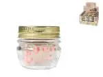 24x Barattoli 4 Stagioni Mini Con Coperchio Cl 04, Vetro Trasparente
