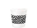 12x Bicchieri In Vetro Opale Caffeino Unico Cl9,5, Bianco Bordo Nero