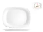 Piatto In Vetro Opale Bianco Grangusto Piadina 28X21Cm