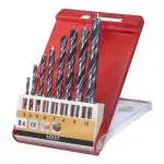 Set punte trapano Kwb 514100, astuccio con 8 punte per forature su diversi materiali