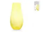 Vaso in vetro giallo della marca Bohemia nel modello waterfall optical