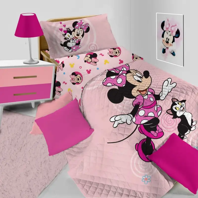 Minnie Mouse copriletto Trapuntato Singolo Disney