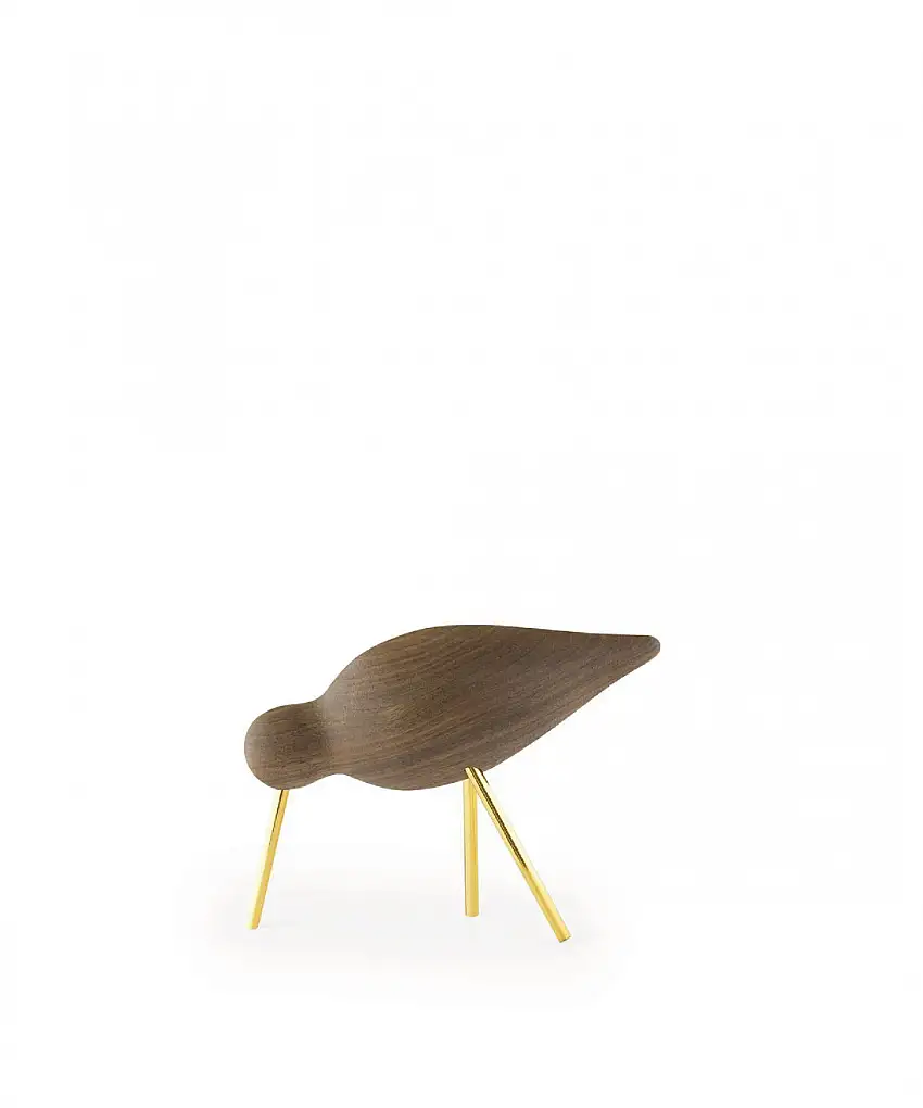 Normann Copenhagen Decorazione Shorebird Medium Walnut Brass