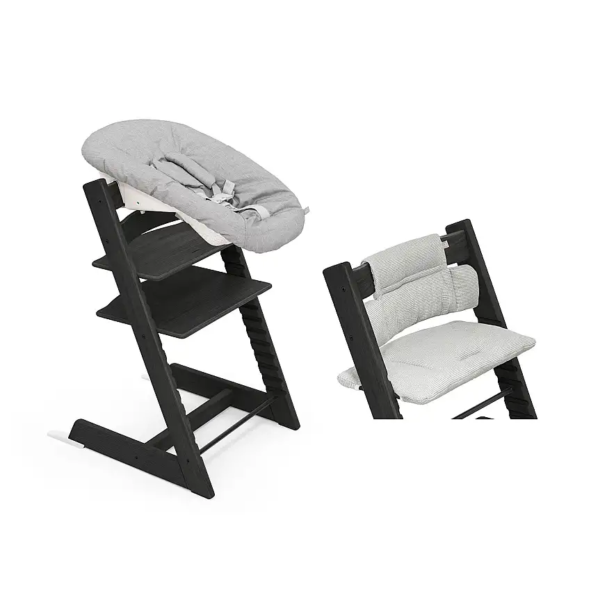 Stokke - Sedia Tripp Trapp in Rovere + Newborn Set + Cuscino in OMAGGI