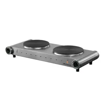 Ariete 0994 Nero, Grigio Superficie piana 22.5 cm Piastra sigillata 2 Fornello(i)
