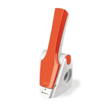 Ariete 447 Gratì 2.0, Grattugia Elettrica, Salvaspazio, Smontabile, Capacità 1 kg di formaggio, Rullo in acciaio inox, Arancio/Bianco