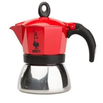 Bialetti Moka induction 0,24 L Rosso, Argento