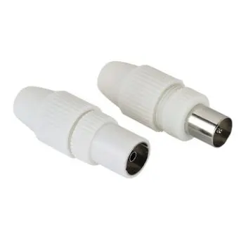 Hama Spina per cavo antenna coassiale maschio e femmina, 5-7 mm (2 pzz.)