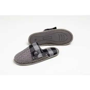 Kanguru Babbucce in Memory Foam Baboosh Plaid M
