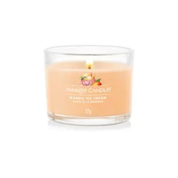 Yankee Candle Mango Ice Cream candela di cera Rotondo Banana, Arancione, Ananas, Vaniglia Arancione 1 pz