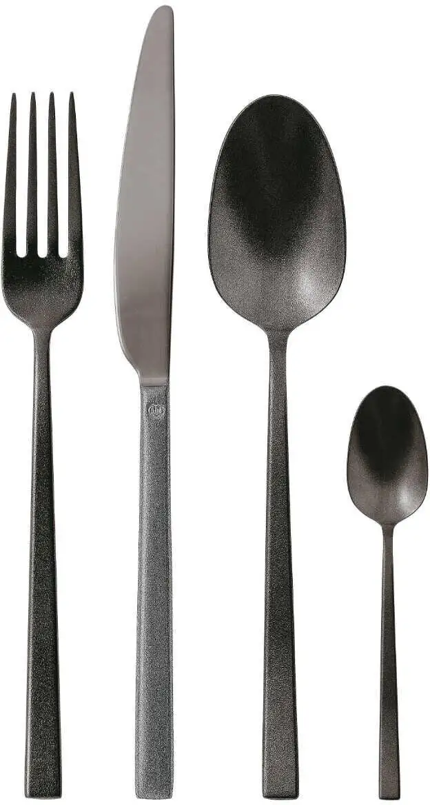 Sambonet Servizio tavola 24 Posate Monoblocco Rock PVD Black