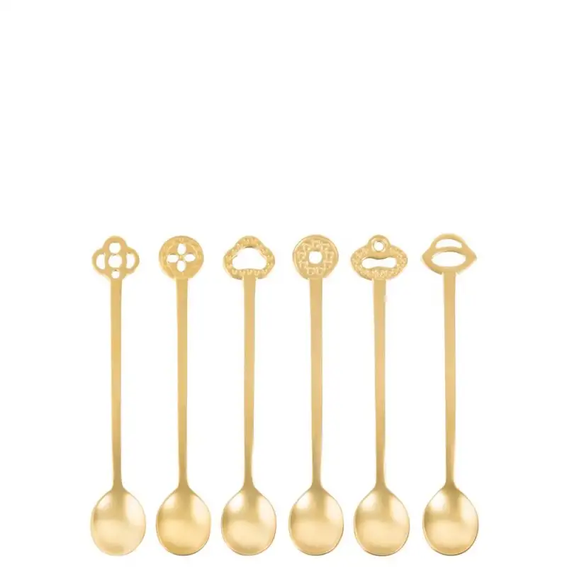 SET 6 CUCCH. PARTY ORIENTAL GOLD ANTIQUE