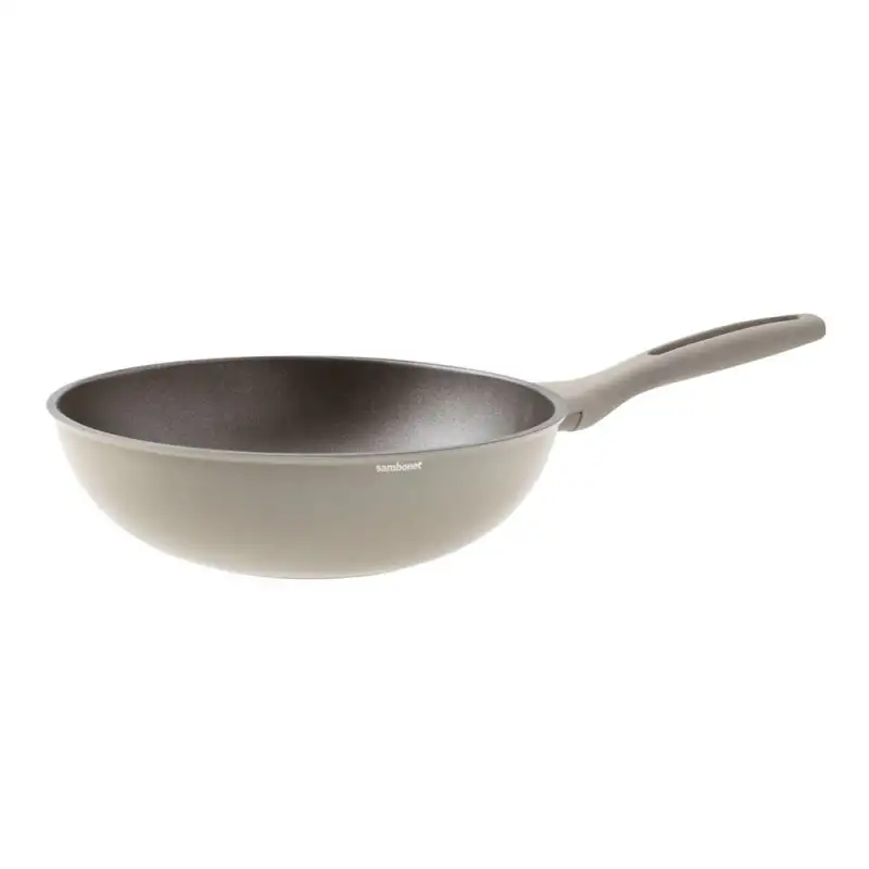 Sambonet wok con manico Silver Force grigio Ø28cm