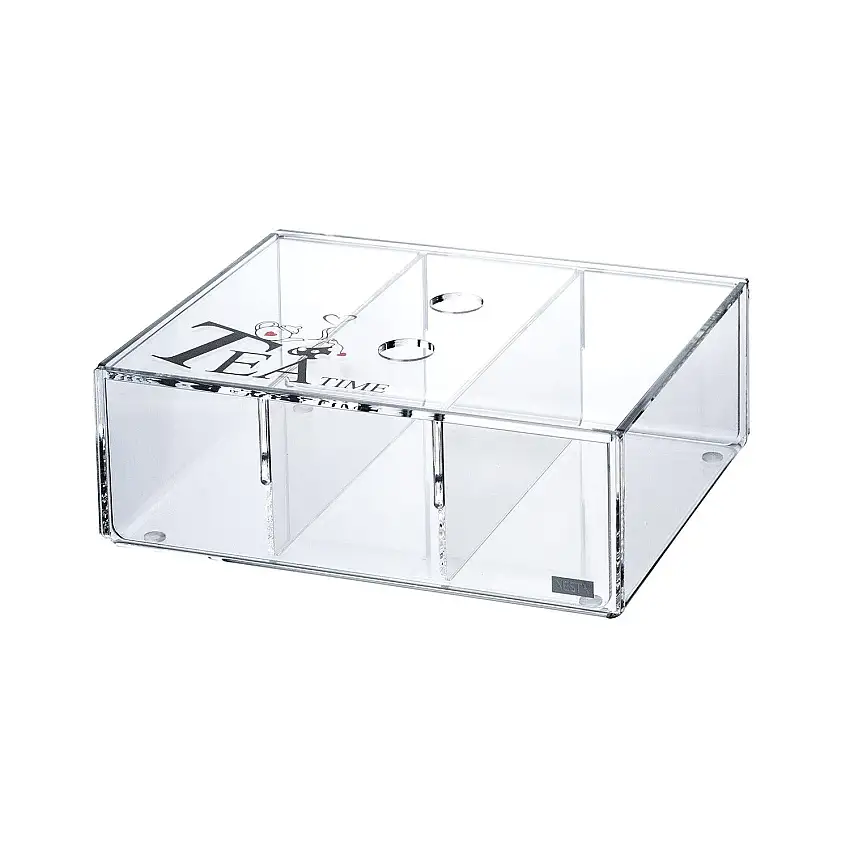 Scatola Porta Tè Break trasparente con coperchio Vesta