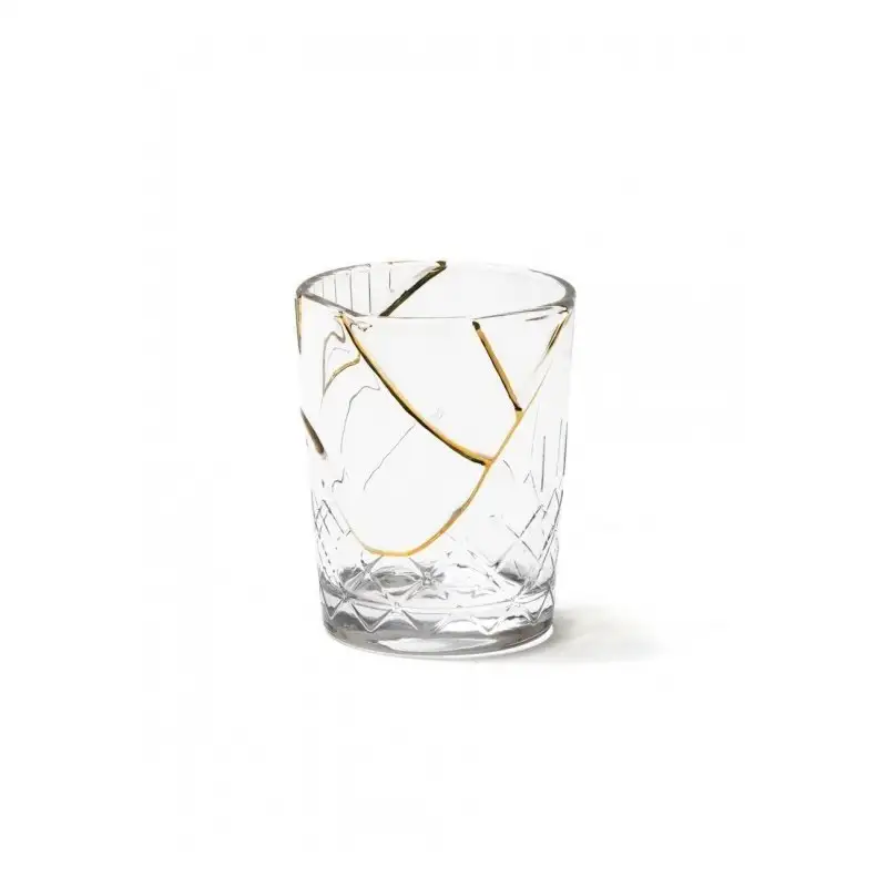 BICCHIERE IN VETRO "KINTSUGI -n'1"  ? Cm.8,2 h. 10