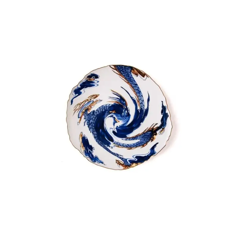 Seletti piatto piano porcellana "DIESEL LIVING" Imari Dragon Ø28cm