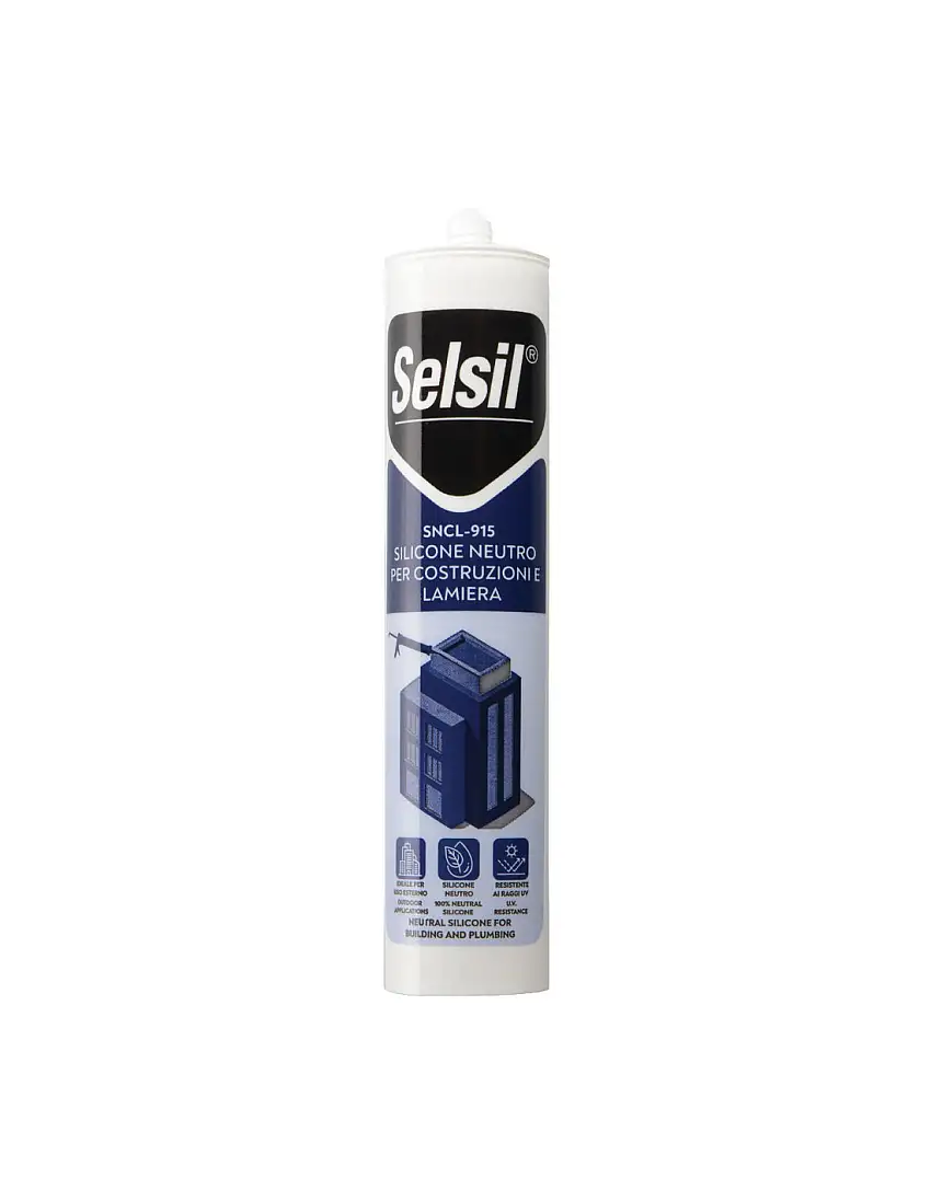 SILICONE NEUTRO PER LATTONERIA 'SNCL 915' grigio finestra ml 310 - ...