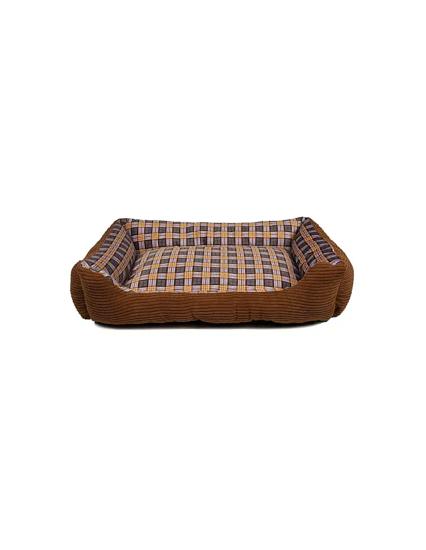 Soft bed sofa for a dog 75 x 58 x 19 cm size. L (brown)