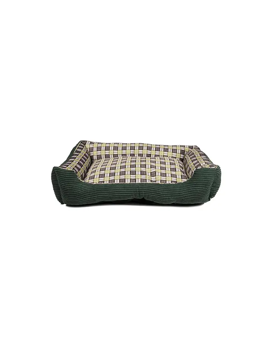 Soft bed sofa for a dog 75 x 58 x 19 cm size. L (green)