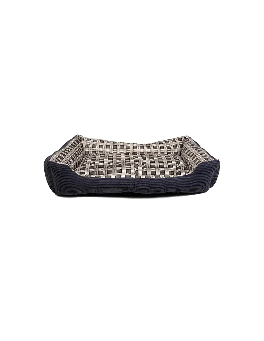 Soft bed sofa for a dog 90 x 70 x 20 cm, size XL (navy blue)