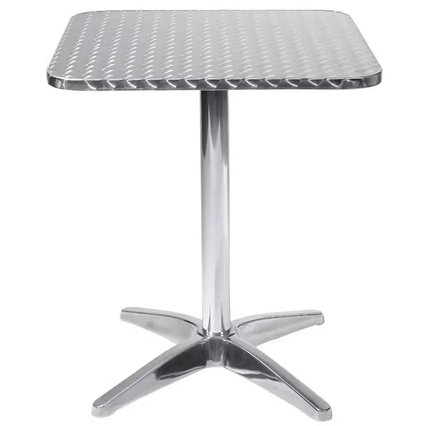 Tavolo a Colonna 70x70 Waterproof: Design Quadrato e Resistenza Infallibile per i Tuoi Esterni