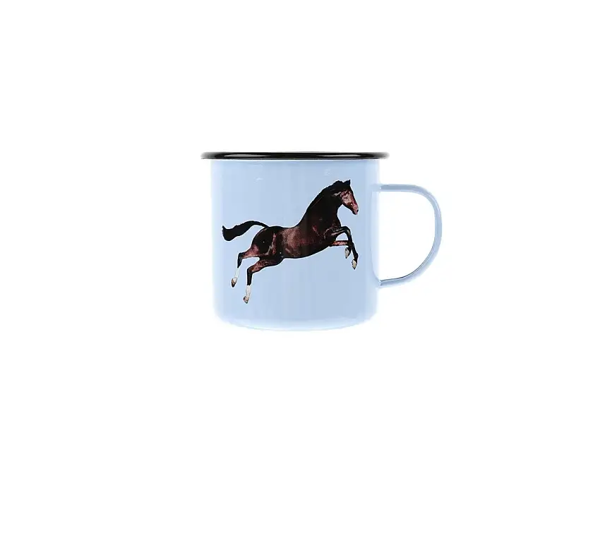 Seletti Tazza in Metallo Smaltato Toilet Paper Cavallo