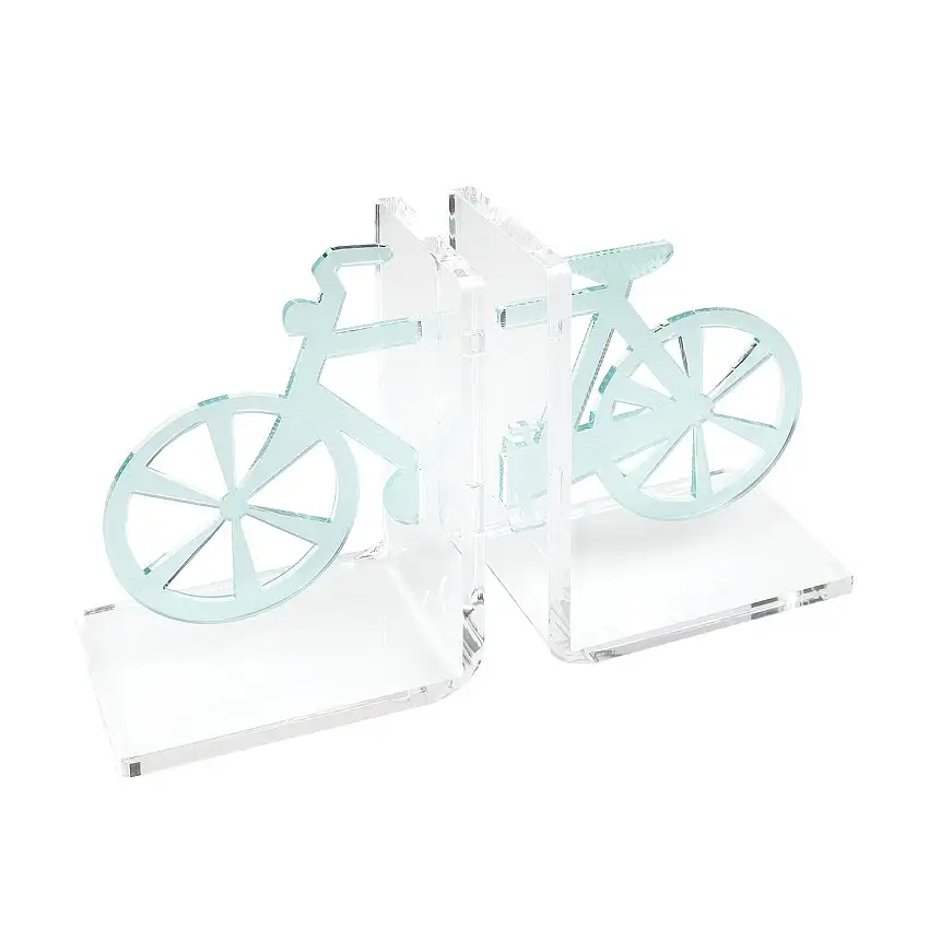 Reggilibri Cristallo Acrilico Bicicletta Vesta