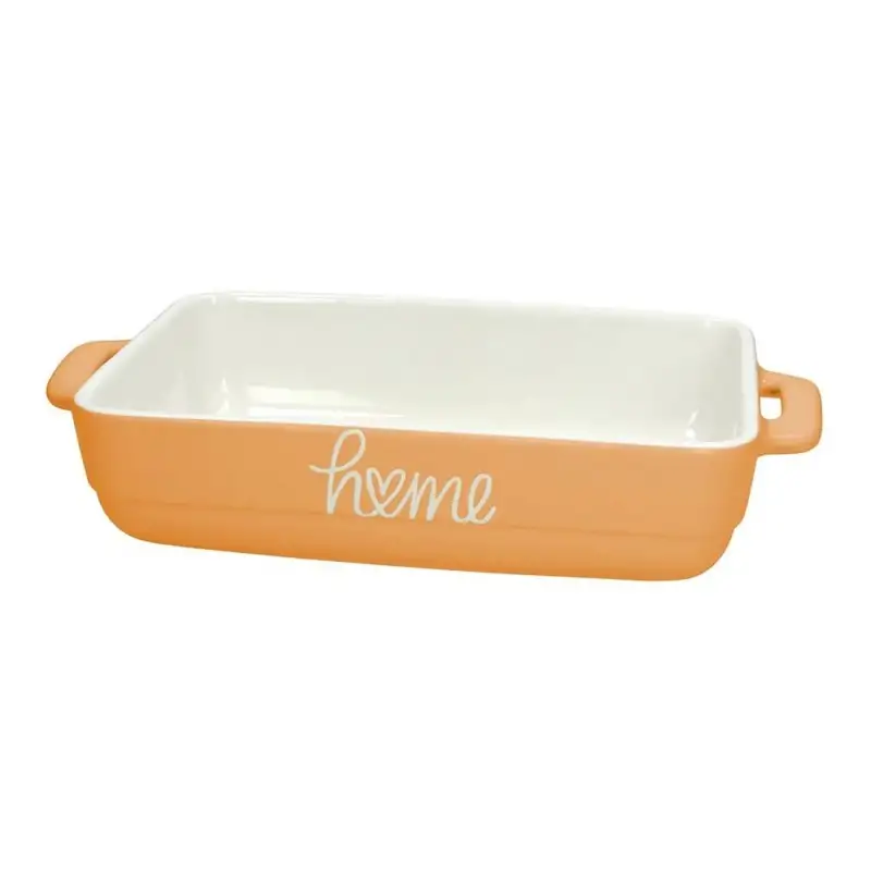 Tognana pirofila rettangolare Bistro arancio - Linea Blossom 38x21cm