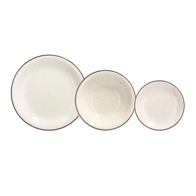 Tognana set 18 piatti in stoneware Stay beige - Linea Louise