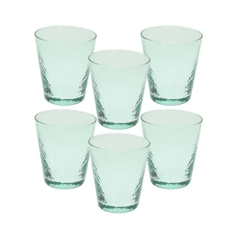 Tognana set 6 bicchieri acqua in vetro Alice verde 330cc